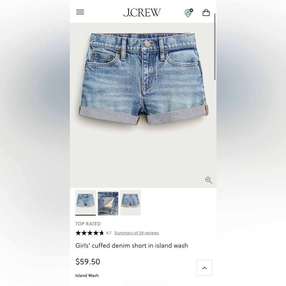 J Crew Cuffed Denim Shorts Island Wash 7